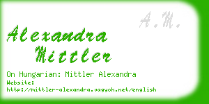 alexandra mittler business card